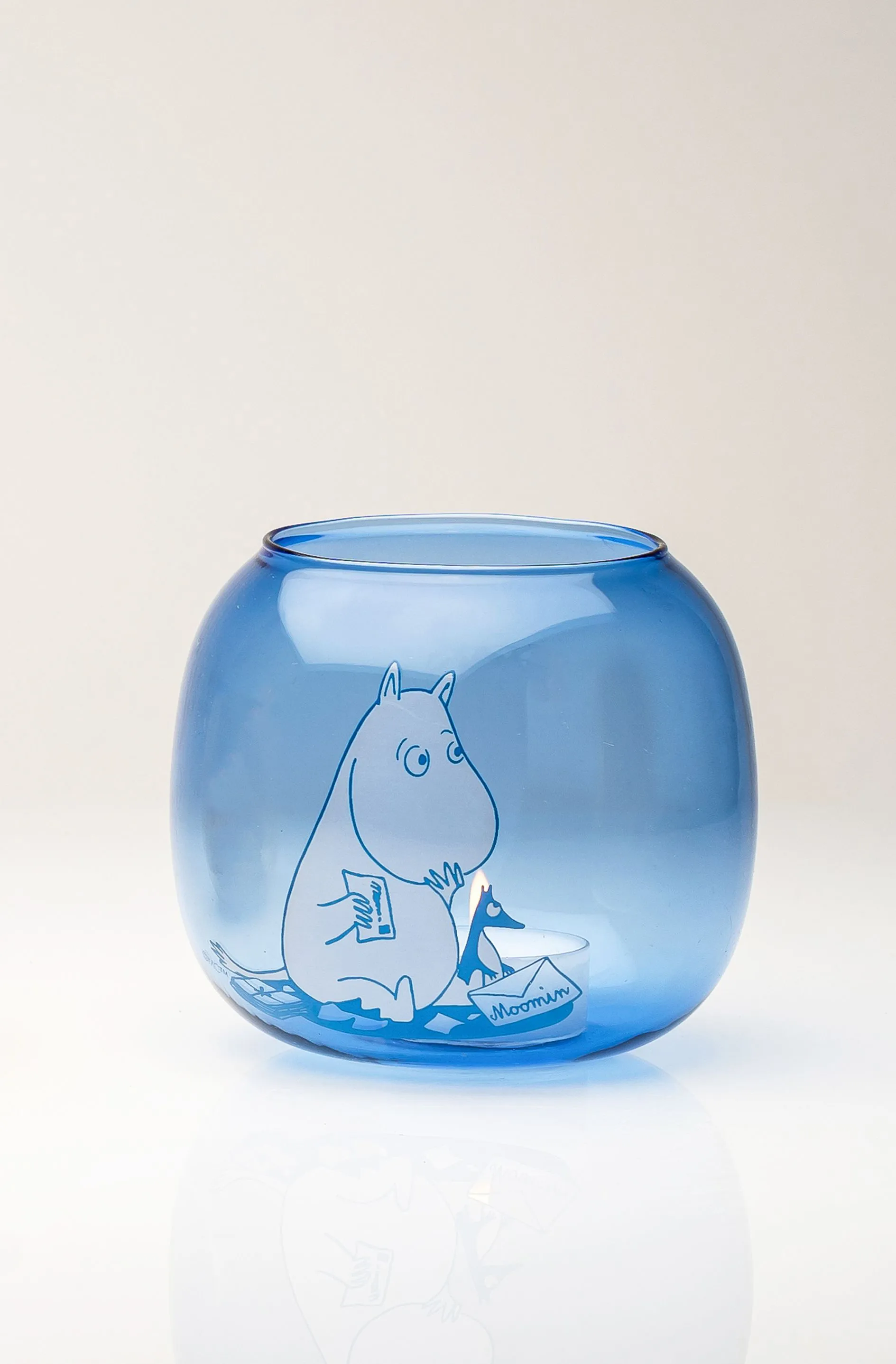 Mumin Windlicht/Schale Ø9cm, Blue Muurla
