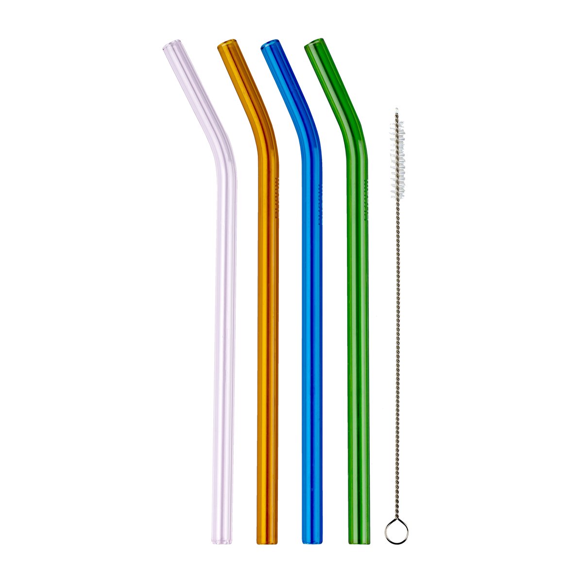 Muurla Muurla Strohhalm Glas 4 Teile + Spülbürste Multi