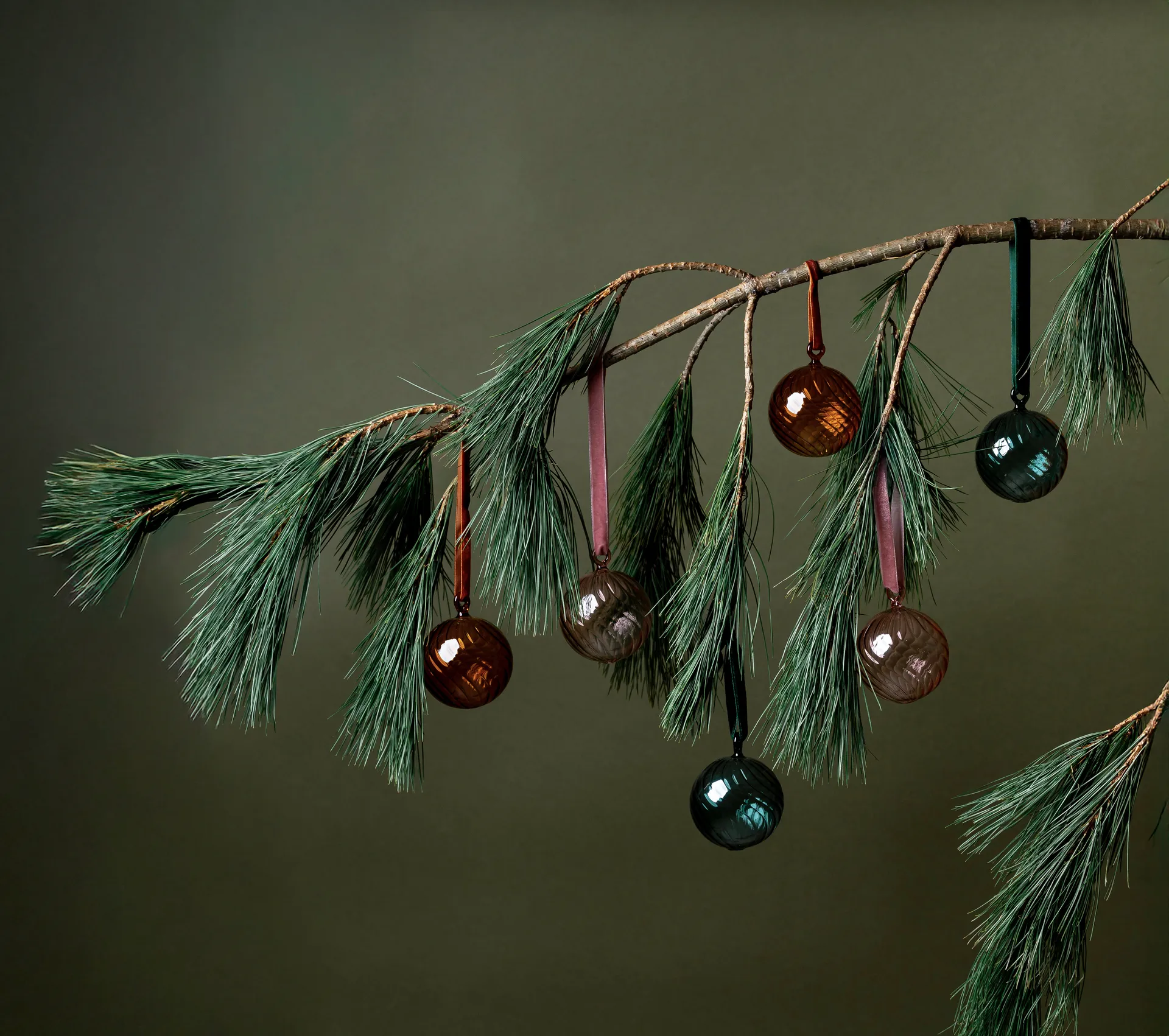 Muurla Weihnachtskugel Ø6 cm, Amber Muurla