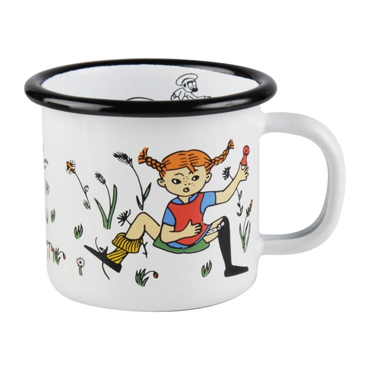 Pippi and Mr. Nilsson Emaillierte Tasse 1,5 dl - White - Muurla