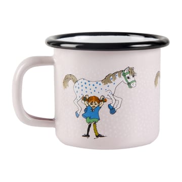 Pippi and the horse Emaillierte Tasse 1,5 dl - Light Pink - Muurla