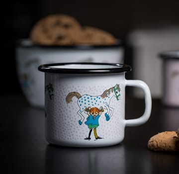 Pippi and the horse Emaillierte Tasse 2,5 dl - White - Muurla