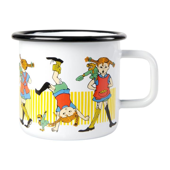 Pippi longstocking Emaillierte Tasse 3,7 dl - White - Muurla