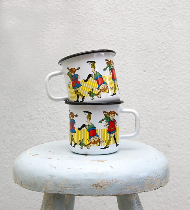 Pippi longstocking Emaillierte Tasse 3,7 dl - White - Muurla