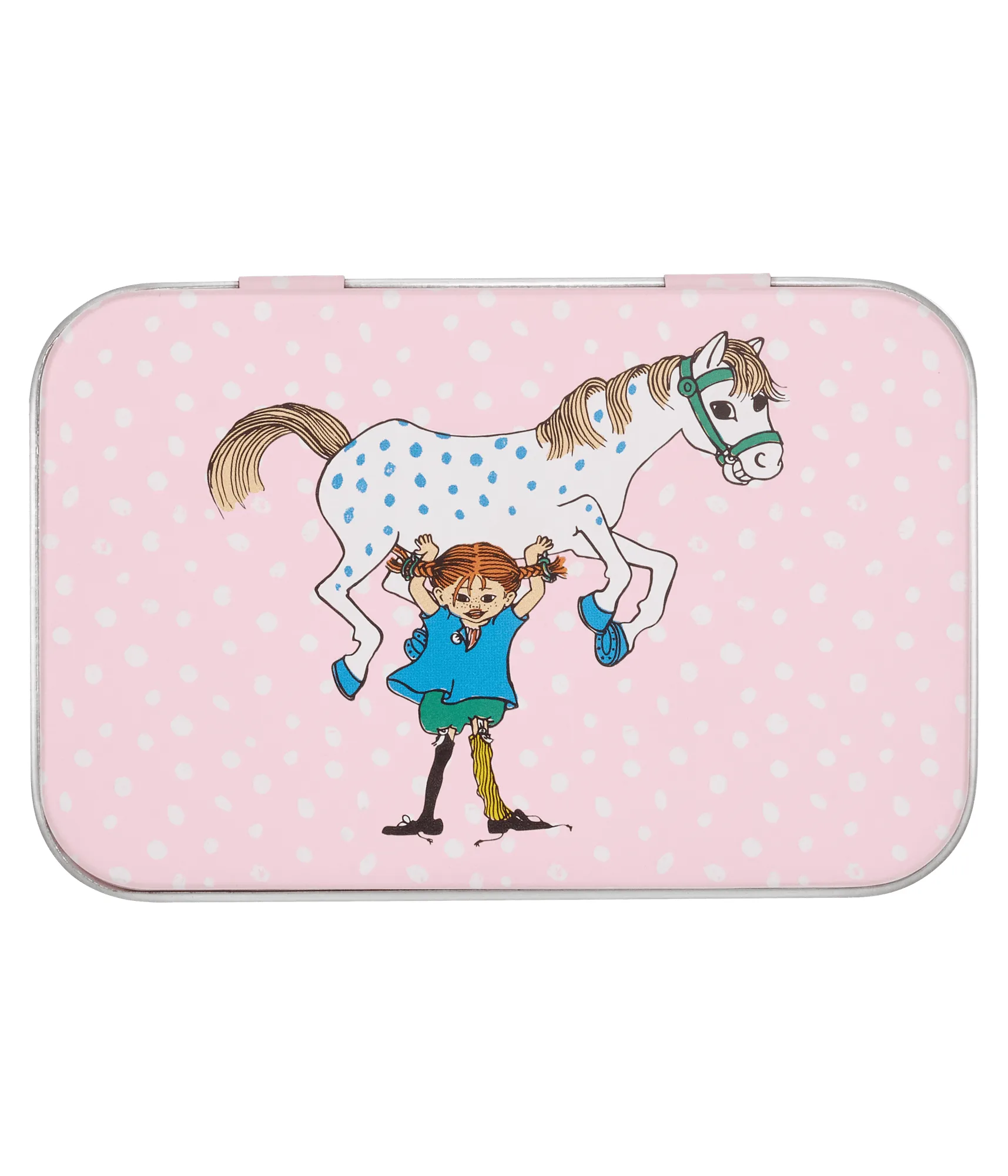 Pippi Metalldose 10x6,5x3 cm, Pippi and the Horse Muurla