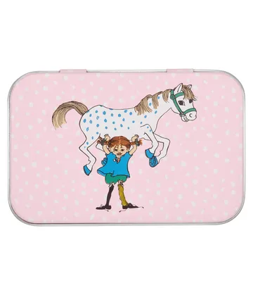 Pippi Metalldose 10x6,5x3 cm - Pippi and the Horse - Muurla