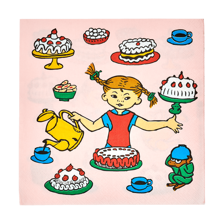 Pippi Servietten 33x33 cm 20er-Pack - Geburtstag - Muurla