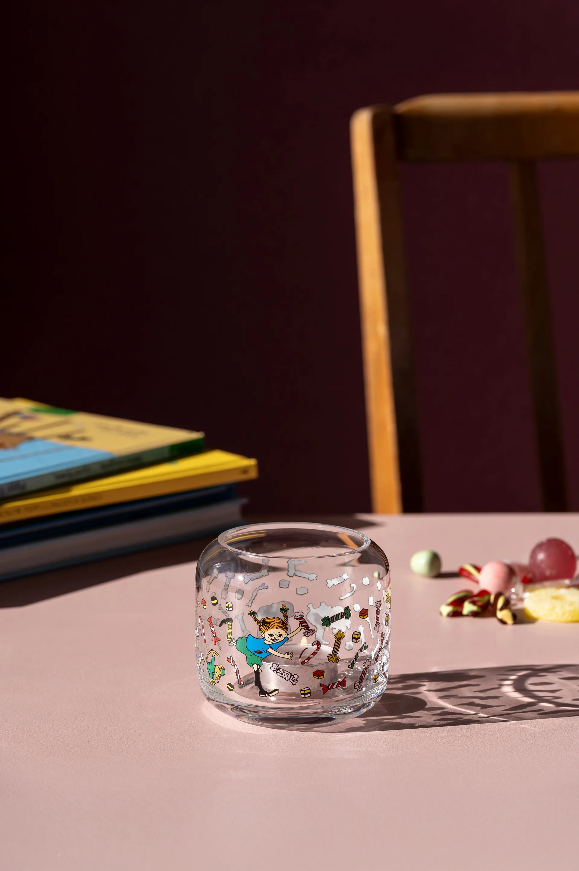 Pippi Windlicht Ø9x8 cm, Candy Muurla