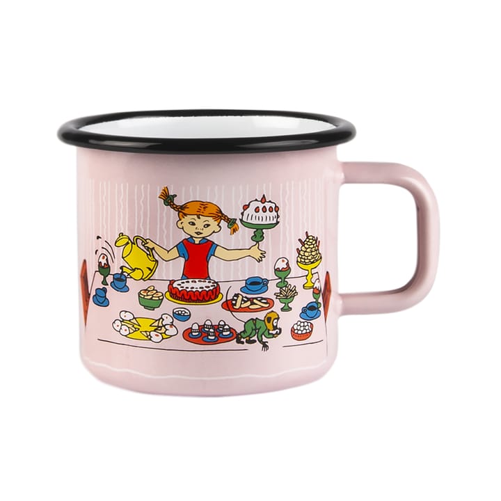 Pippi's birthday Emaillierte Tasse 3,7 dl - Pink - Muurla