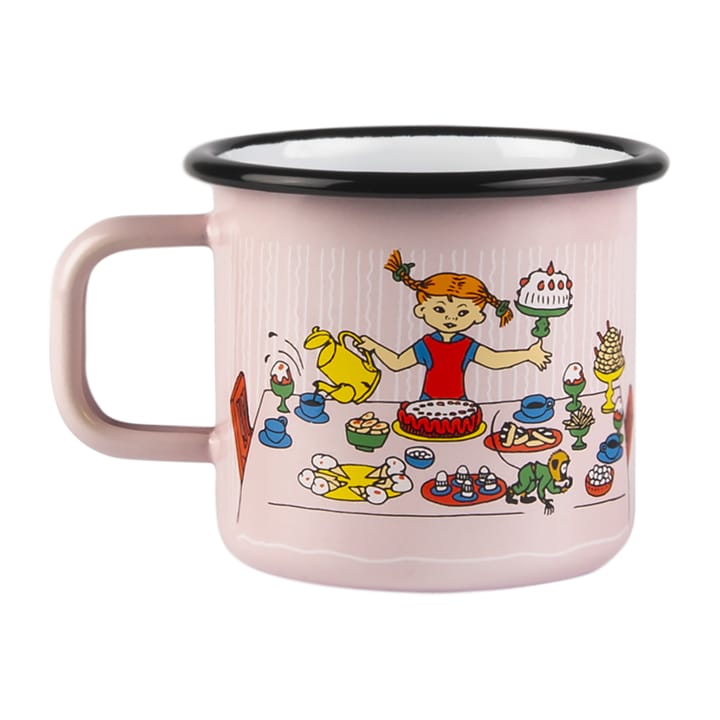 Pippi's birthday Emaillierte Tasse 3,7 dl - Pink - Muurla