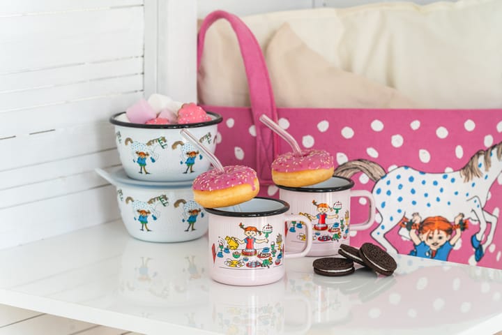 Pippi's birthday Emaillierte Tasse 3,7 dl - Pink - Muurla