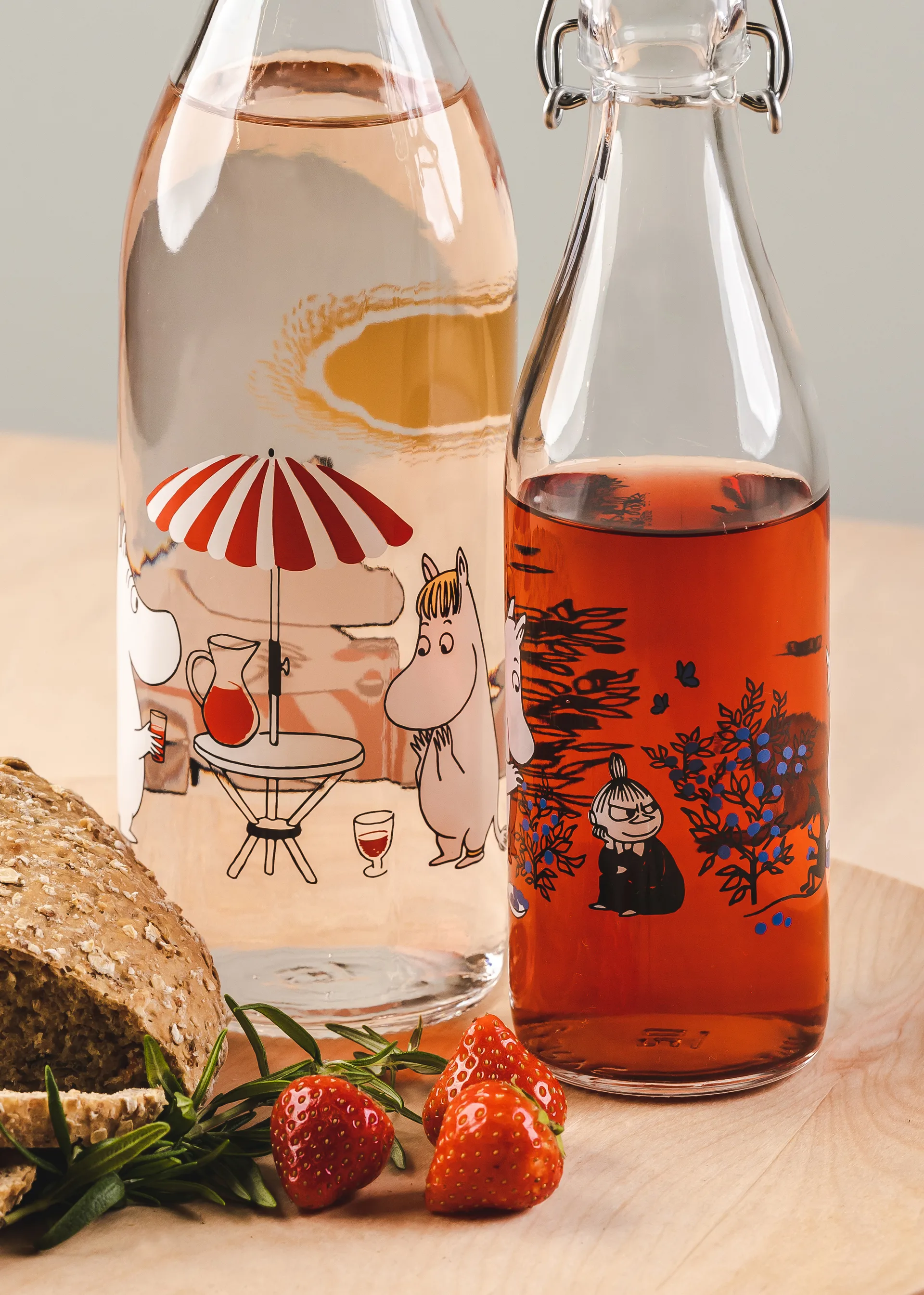 Summertime Glasflasche 1 L, Transparent Muurla