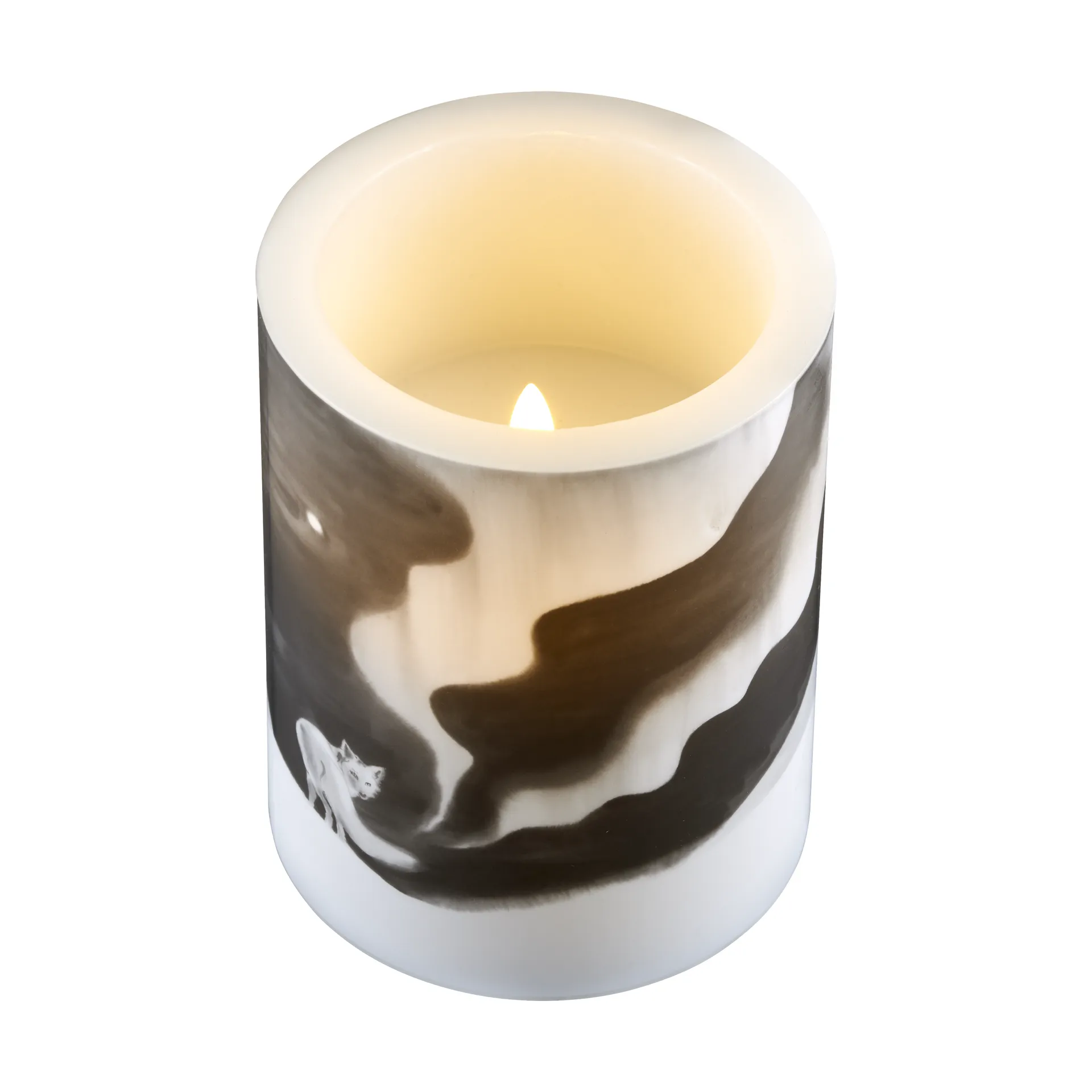 Teemu Järvi x Muurla LED-Kerze Ø12,5 cm, Fuchs Muurla