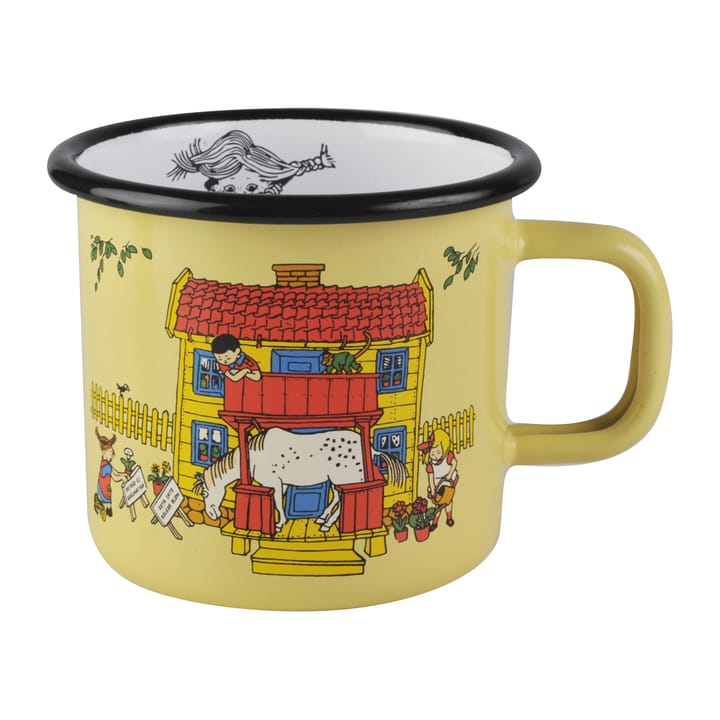 Villa Villekulla Emaillierte Tasse 3,7 dl - Yellow - Muurla