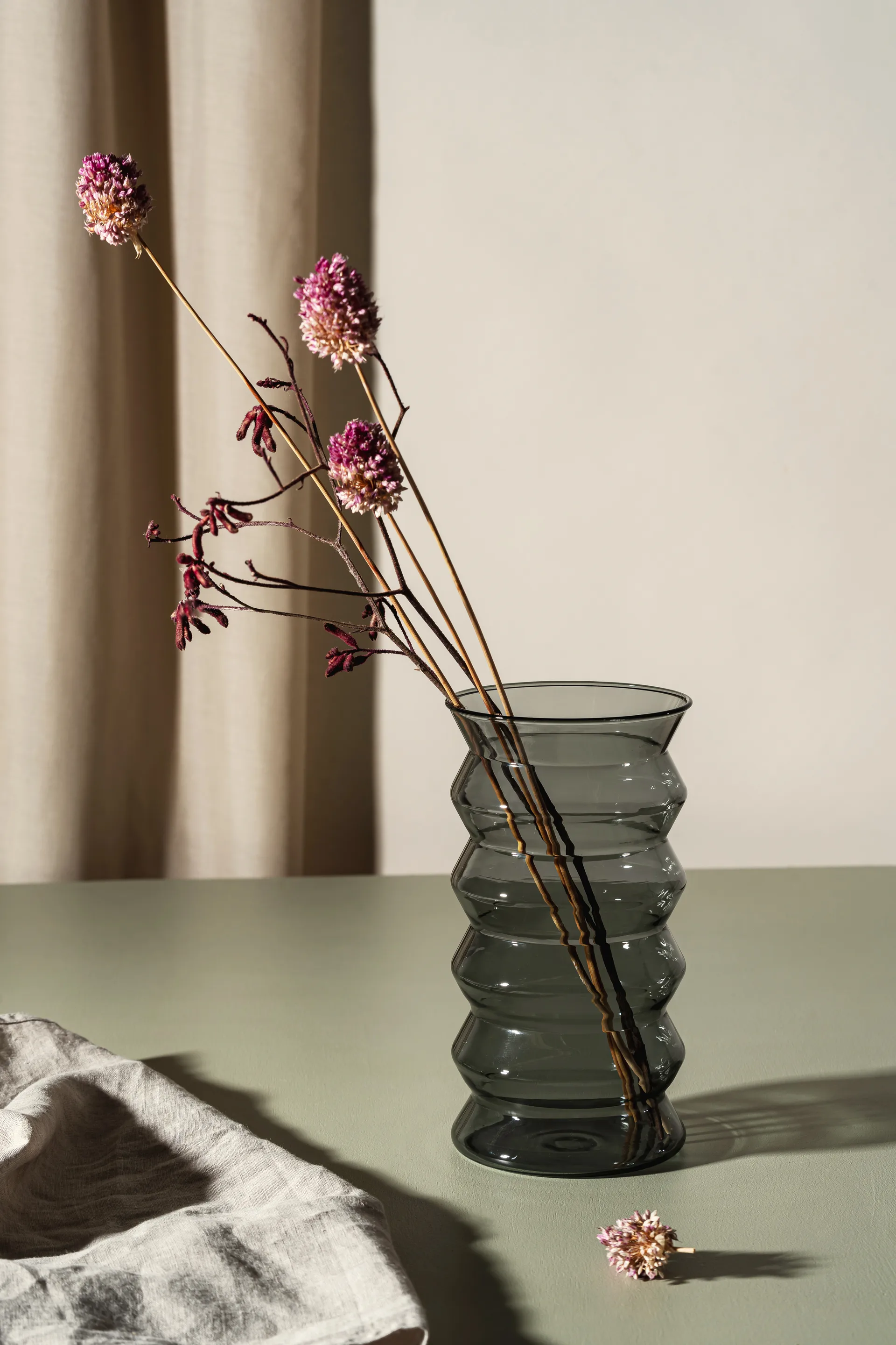 Waves Vase 20 cm, Grau Muurla