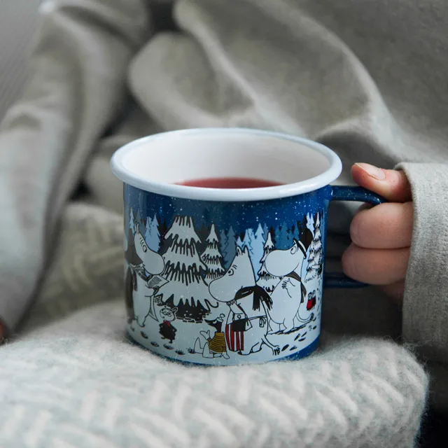 Winter forest Emaillentasse, 8dl Muurla