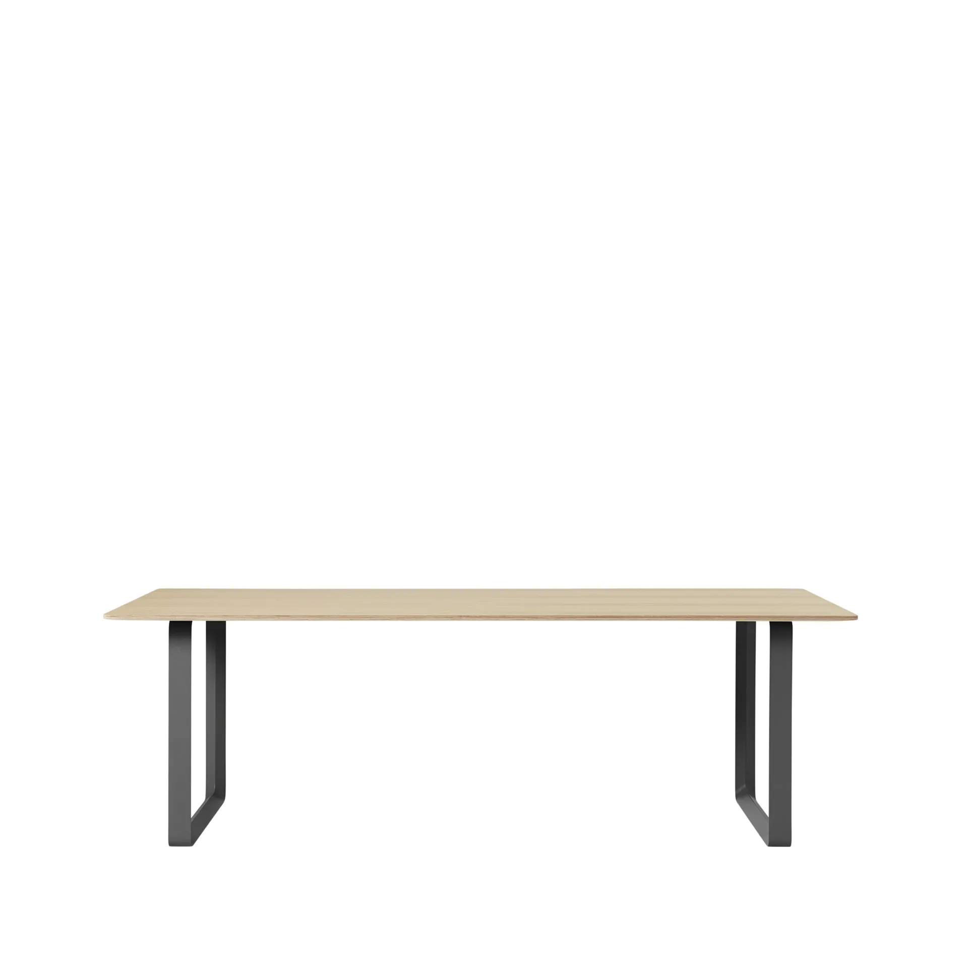70/70 Esstisch 225 x 90cm, Oak veneer-Plywood-Black Muuto