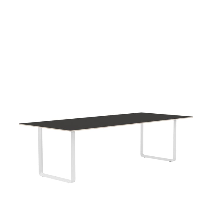 70/70 Esstisch 255 x 108cm - Black linoleum-Plywood-White - Muuto