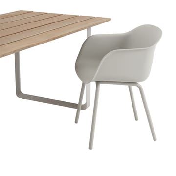 70/70 Outdoor Esstisch 225x90 cm graues Stahlgestell - undefined - Muuto