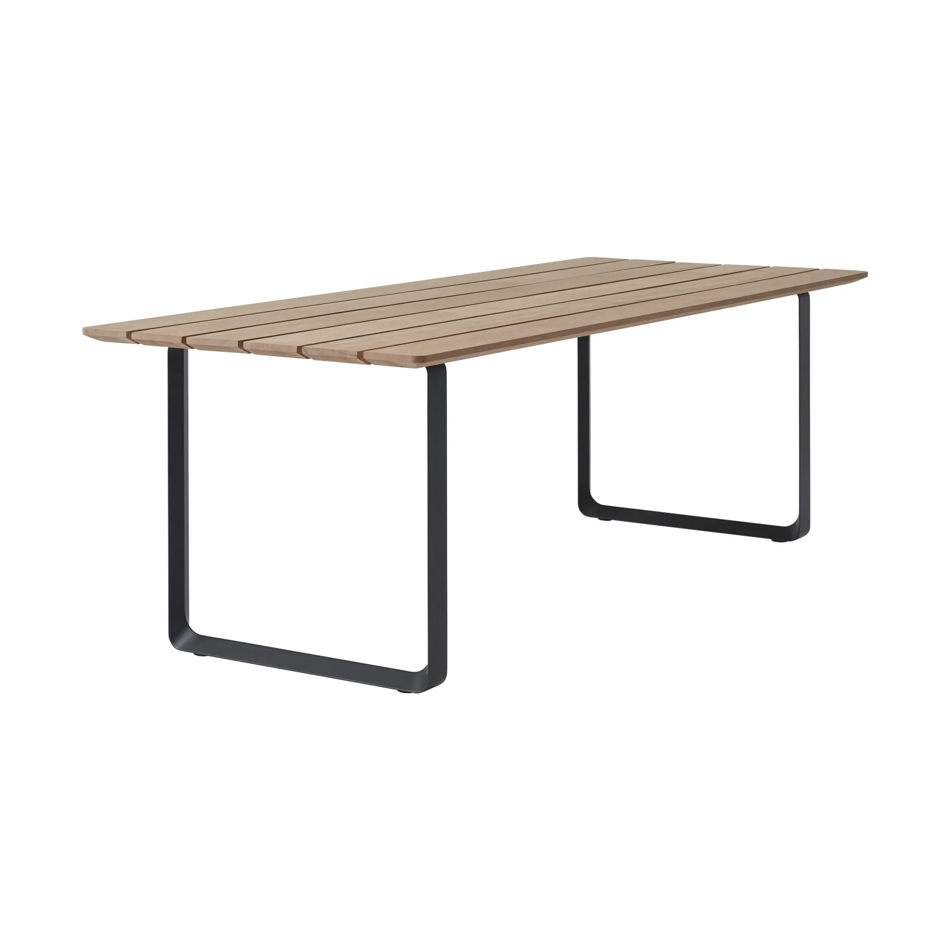70/70 Outdoor Esstisch 225x90 cm schwarzes Stahlgestell Muuto