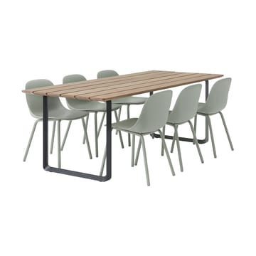 70/70 Outdoor Esstisch 225x90 cm schwarzes Stahlgestell - undefined - Muuto