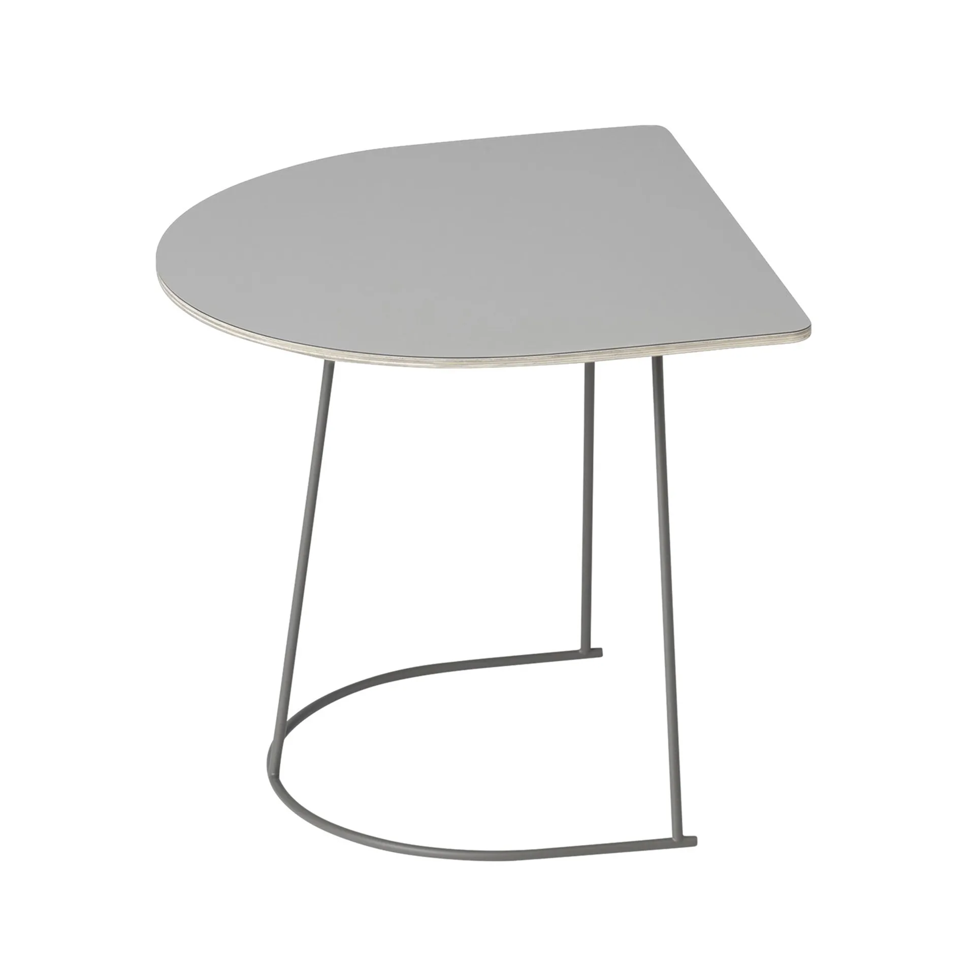 Airy Beistelltisch half size, Grau Muuto