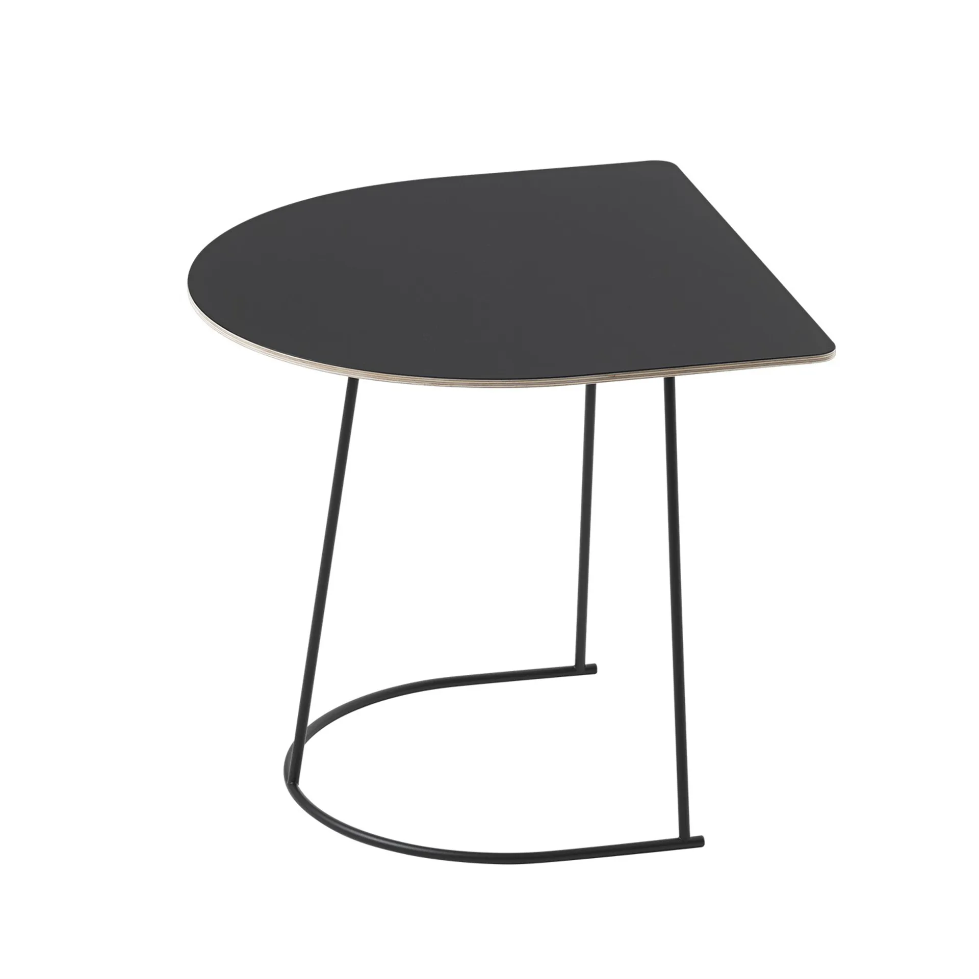 Airy Beistelltisch half size, Schwarz Muuto