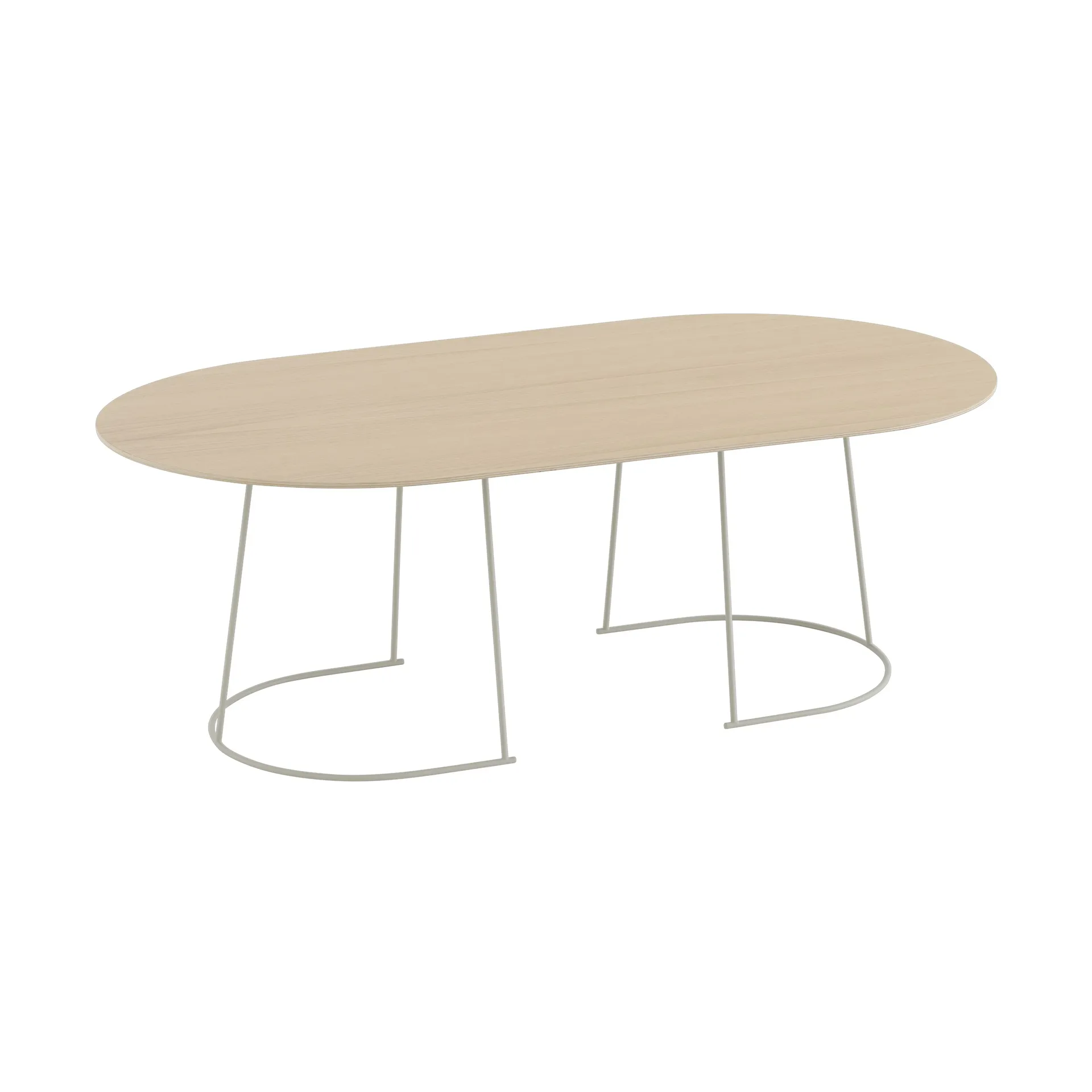 Airy Couchtisch large, Lackiertes Eichenfurnier-off white Muuto