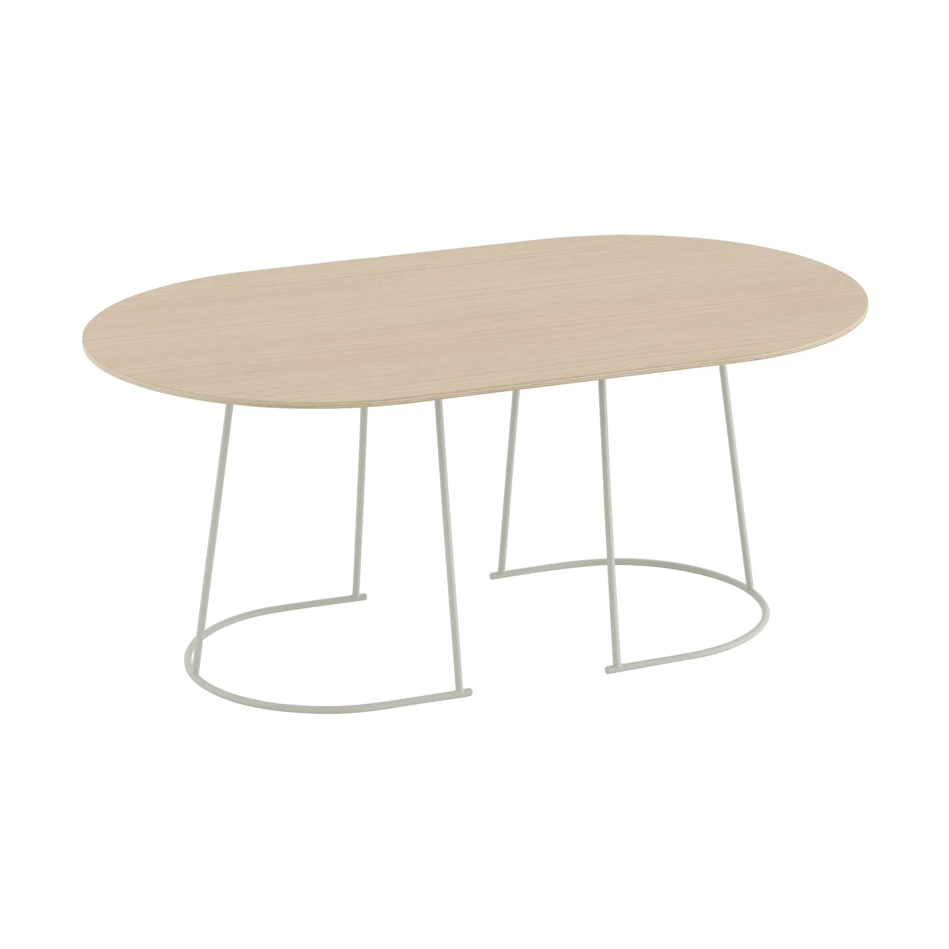 Airy Couchtisch M, Lackiertes Eichenfurnier-off white Muuto