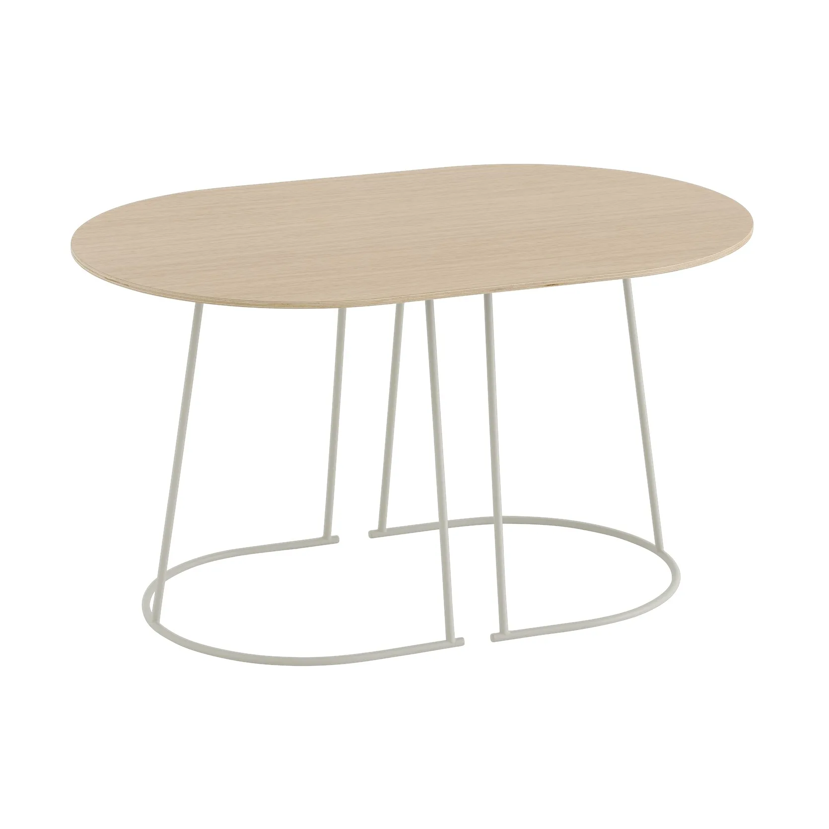 Airy Couchtisch S, Lackiertes Eichenfurnier-off white Muuto
