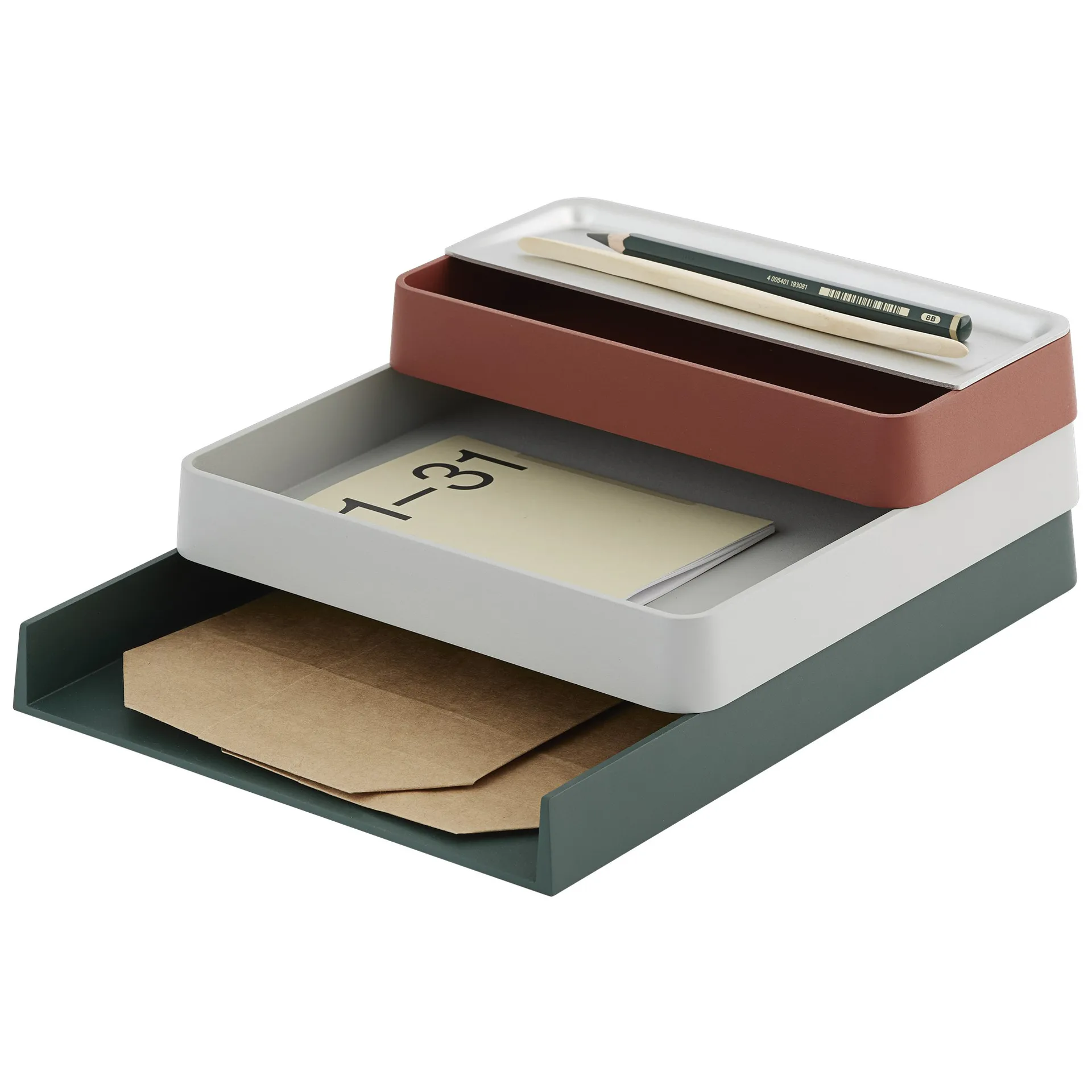 Arrange Desktop Tablett 25 x 32cm, Dark green Muuto
