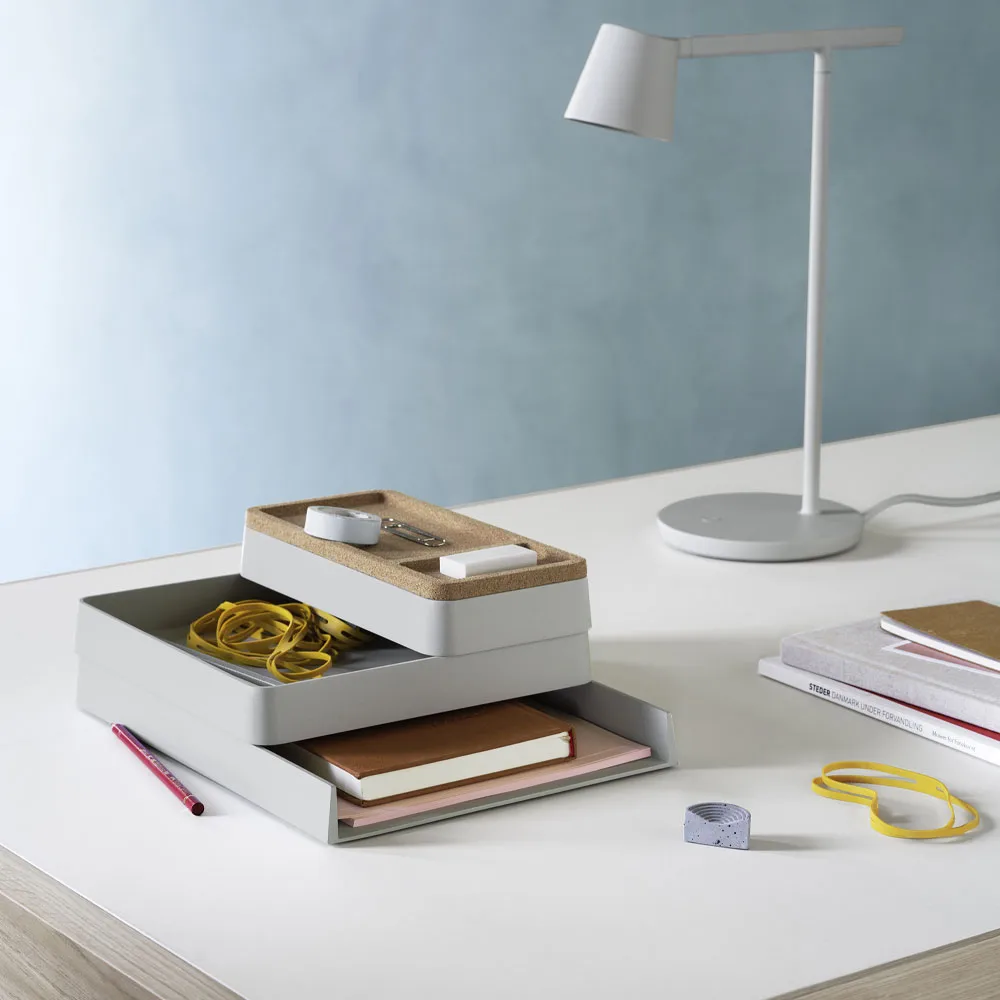 Arrange Desktop Verwahrung, Grey, configuration 1 Muuto