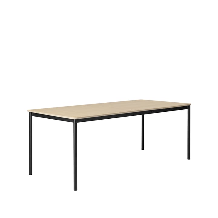 Base Esstisch - Oak, Schwarzes Gestell, plywoodkant, 190 x 85cm - Muuto