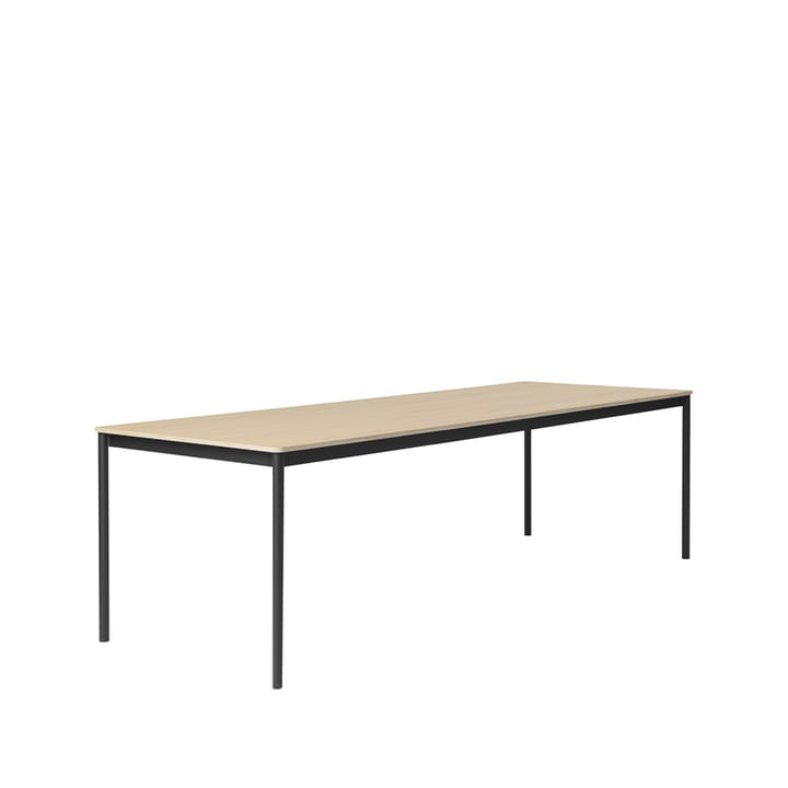 Base Esstisch - Oak, Schwarzes Gestell, plywoodkant, 250 x 90cm - Muuto