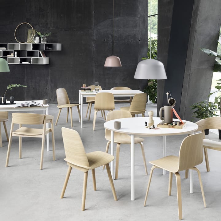 Base Esstisch rund Ø110cm, Black linoleum-Plywood-Black Muuto