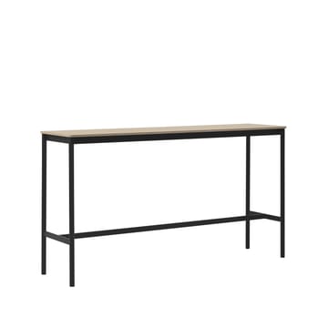 Base High Bartisch - Oak, Schwarzes Gestell, plywoodkant, b50 l190 h105 - Muuto