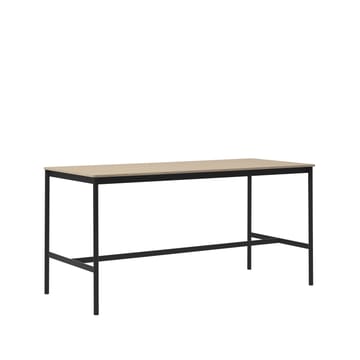 Base High Bartisch - Oak, Schwarzes Gestell, plywoodkant, b85 l190 h95 - Muuto