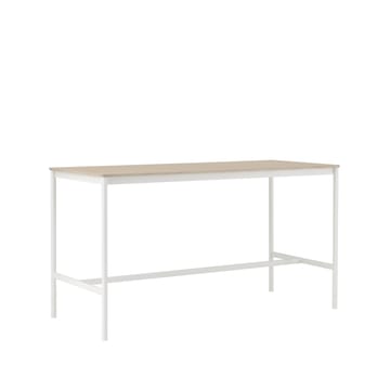 Base High Bartisch - Oak, Weißes Gestell, plywoodkant, b85 l190 h105 - Muuto