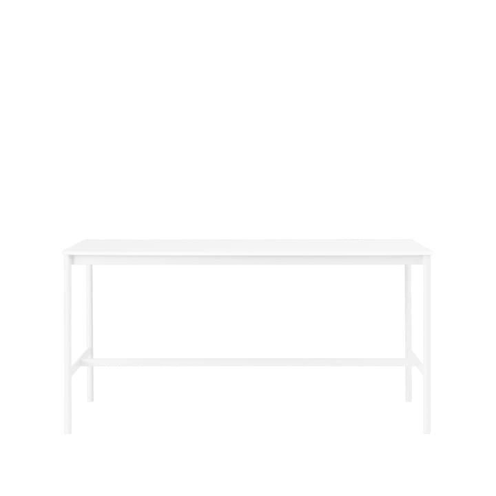 Base High Bartisch - White laminate, Weißes Gestell, abskant, b85 l190 h95 - Muuto