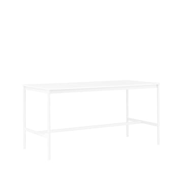 Base High Bartisch - White laminate, Weißes Gestell, abskant, b85 l190 h95 - Muuto