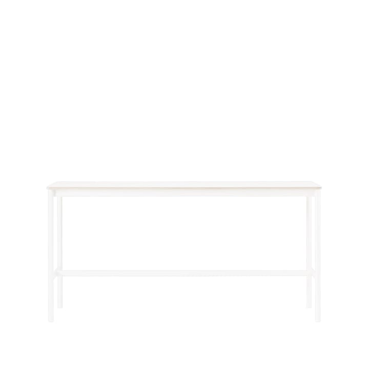 Base High Bartisch - White laminate, Weißes Gestell, plywoodkant, b50 l190 h95 - Muuto