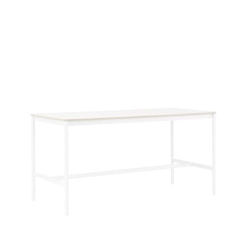 Base High Bartisch - White laminate, Weißes Gestell, plywoodkant, b85 l190 h95 - Muuto