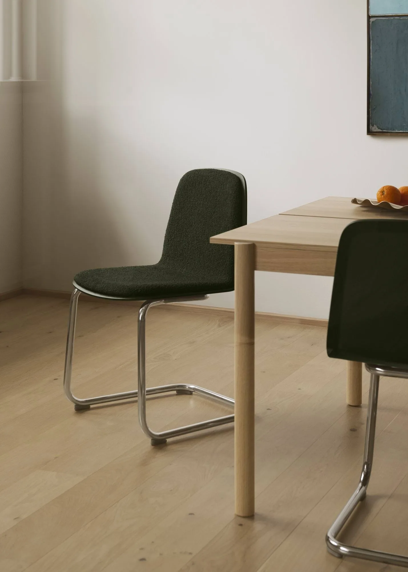 Brink Chair Cantilever Base Stuhl, Eiche-Chrom Muuto