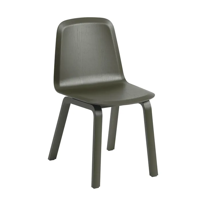 Brink Chair Wood Base Stuhl - Dunkeloliv - Muuto