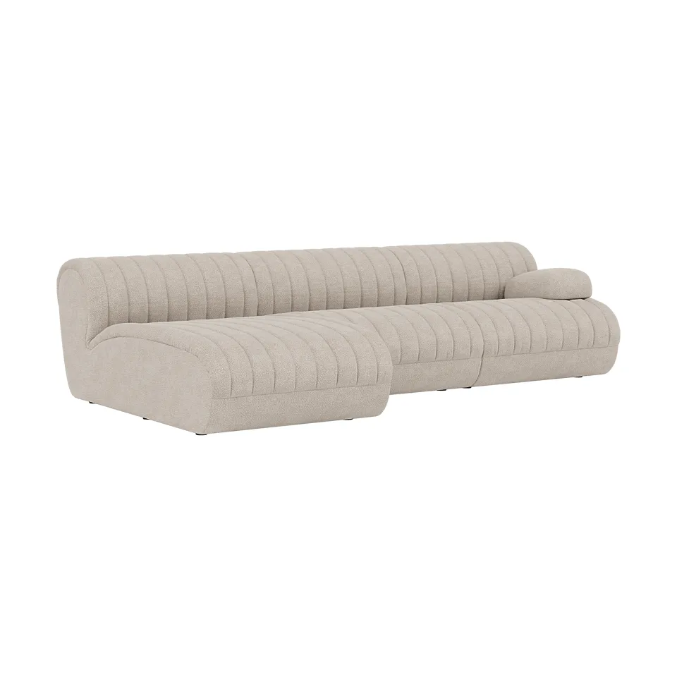 Coltre Modulsofa, Konfiguration 3, Turf-Sand, 3-Sitzer Muuto