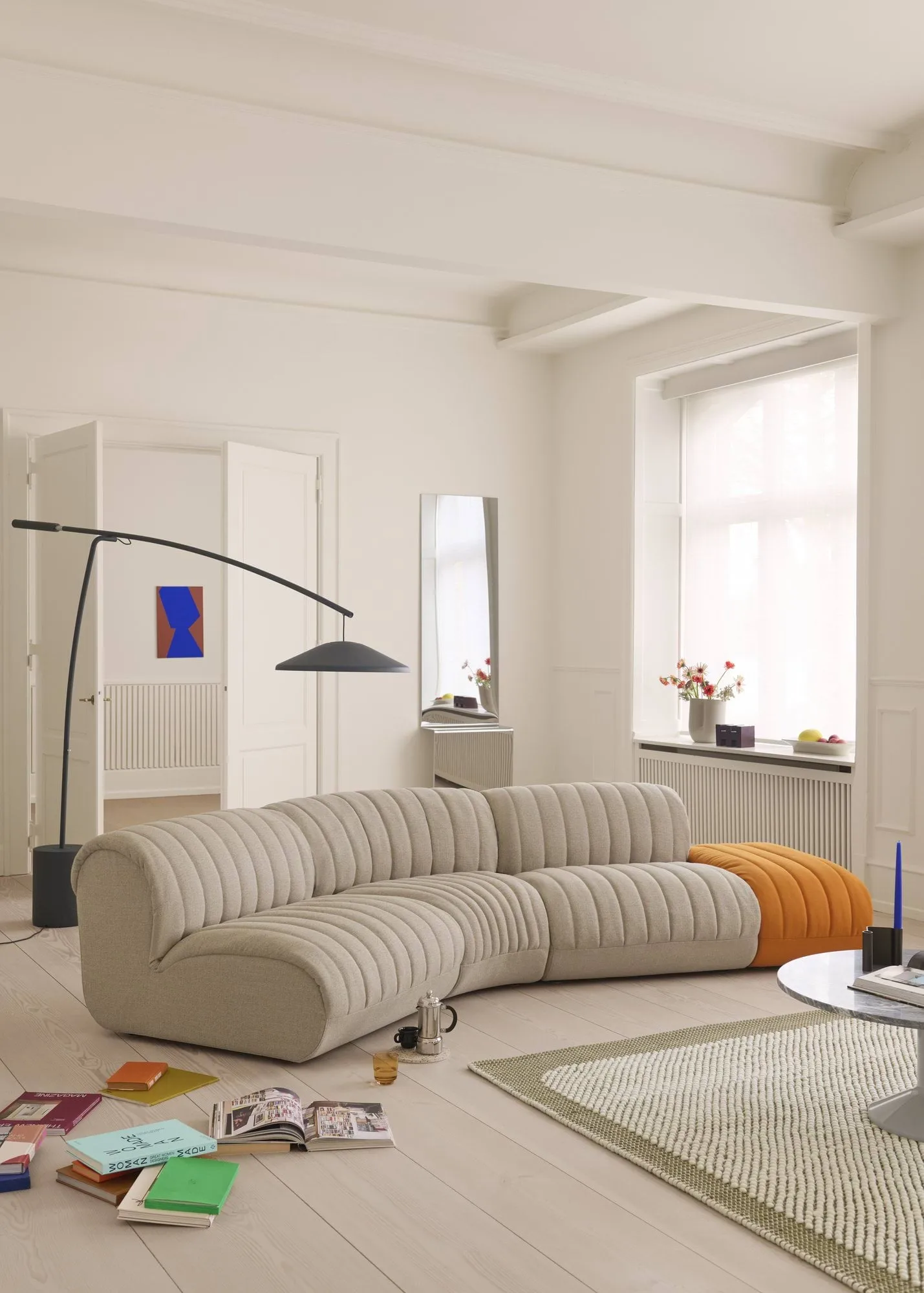 Contra Stehleuchte, Anthracite black-concrete, 188 cm Muuto