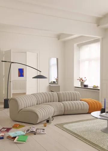 Contra Stehleuchte - Anthracite black-concrete, 188 cm - Muuto