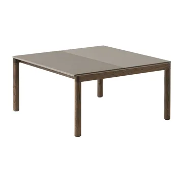 Couple 1 Plain-1 Wavy Couchtisch 80 x 84 x 40cm - Taupe-dark oiled oak - Muuto