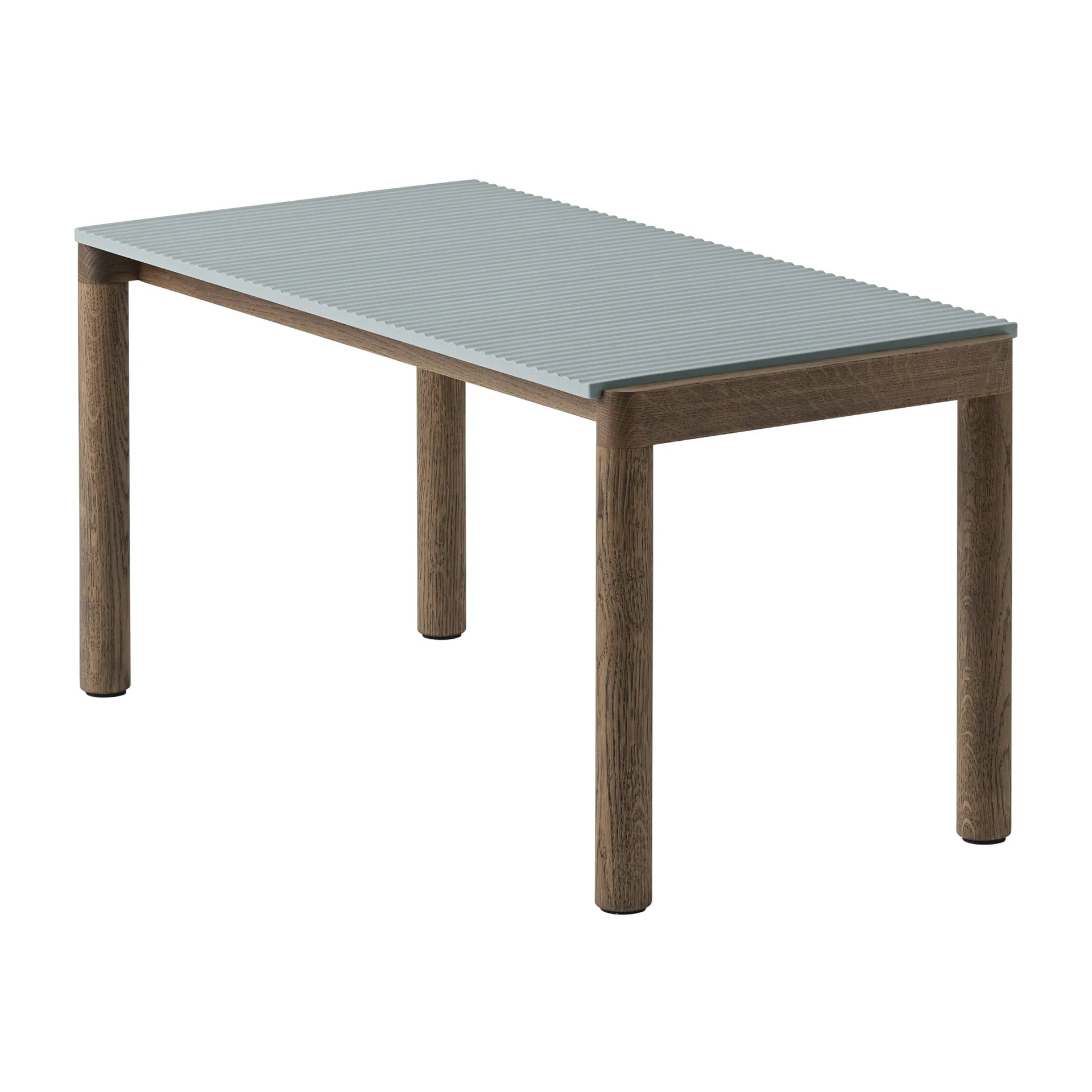 Couple 1 Wavy Beistelltisch 40 x 84 x 40cm, Pale blue-dark oiled oak Muuto