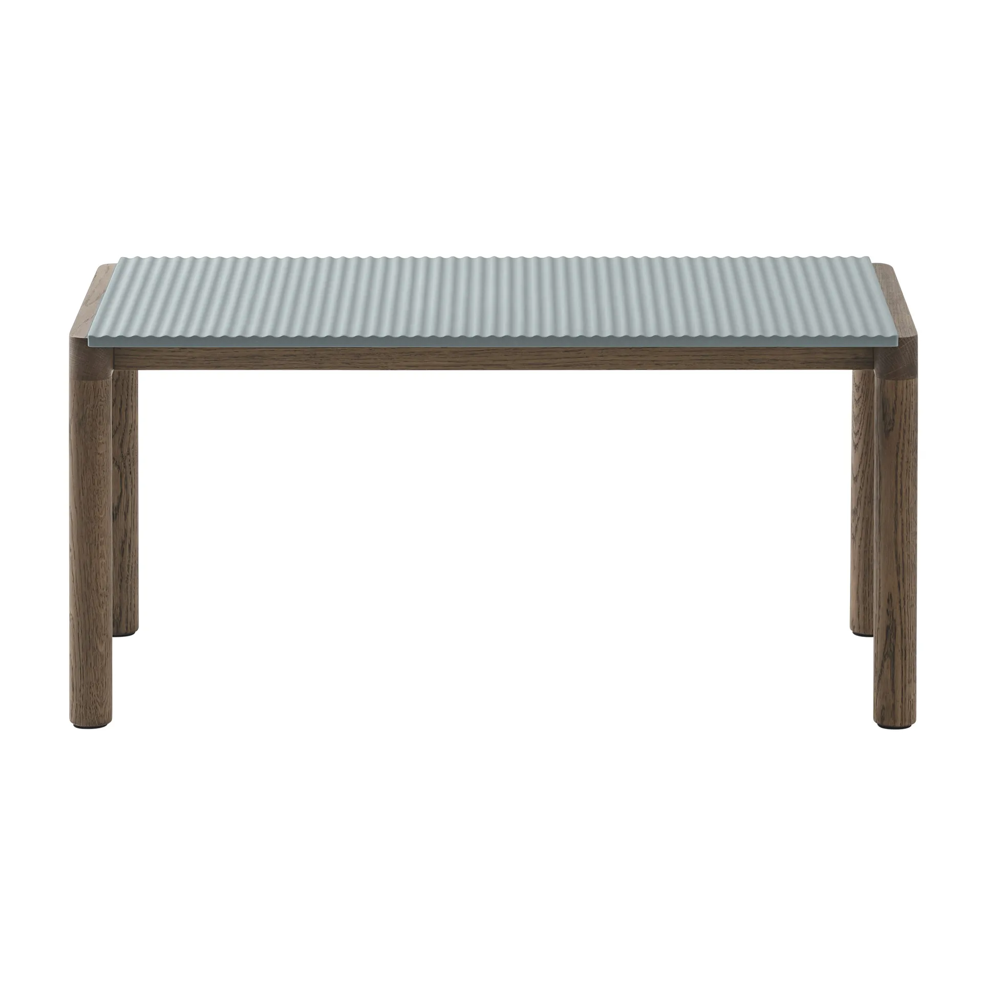 Couple 1 Wavy Beistelltisch 40 x 84 x 40cm, Pale blue-dark oiled oak Muuto